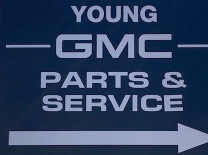 Burley-Young-GMC parts and Service Sign